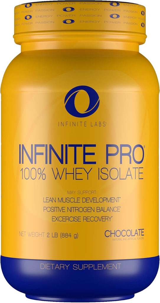 无限PRO 100% WHEY 隔离 2LB 最佳吸收蛋白质粉 支持肌肉建筑 巧克力 Flavor + Gluten Free Workout 补充
