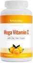 Nutri-Align Mega Vitamin C 120 高强度 Vitamin C 1000mg Capsules - 维生素C和锌,铁和铜补充 → VIT C 补充 → Gluten & Sugar Free → 强抗氧化剂