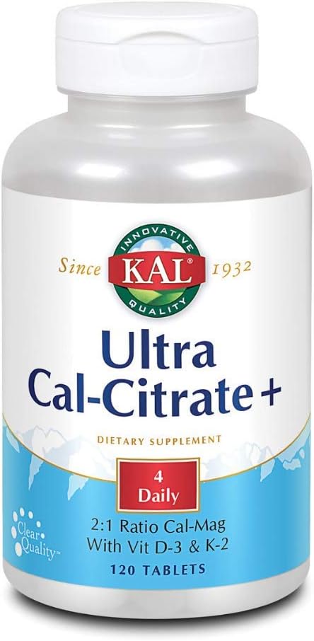 Kal Ultra Calcium Citrate Plus 平板电脑, 120 计数器
