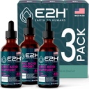E2H Uric Acid Assistance Supplement - Tart Cherry and Devil's Claw - 支持Uric Acid 健康和肾功能 非GMO - Vegan - (3瓶)