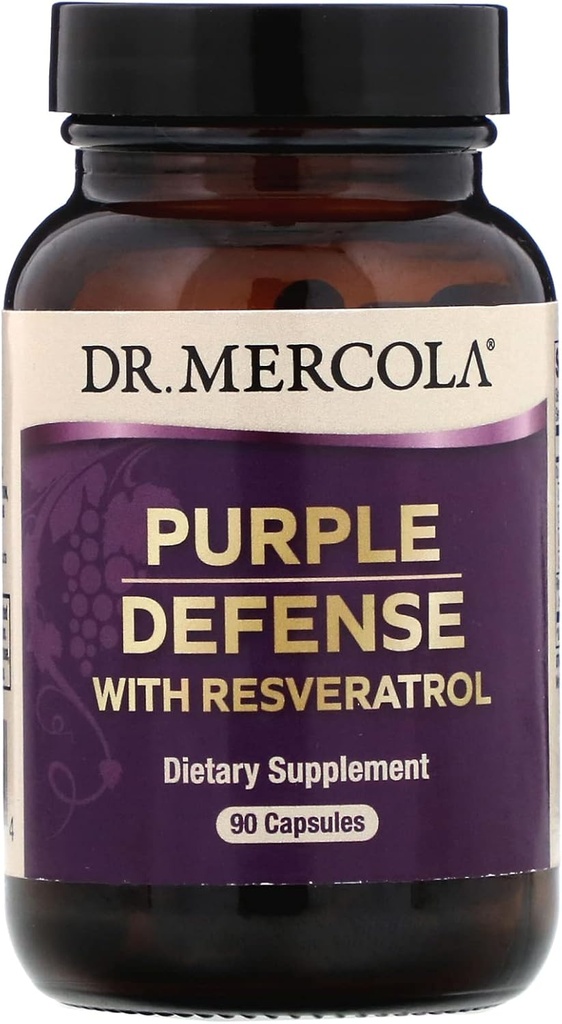 Mercola博士,紫色防御与resveratrol,90卡普勒斯