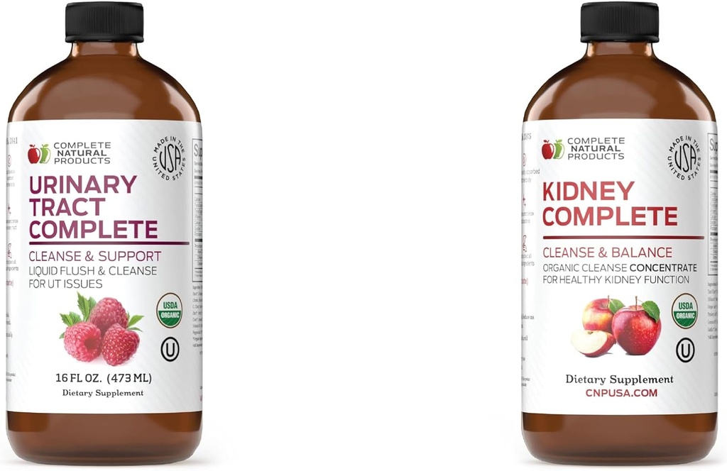 完全天然产品 尿液Tract 完成 16oz & Kidney 完成 16oz Bundle