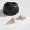 Rechargeable Hearing Aids,OTC Hearing Aid for Adult,Completely in Canal Hearing Aid Devices for Seniors Comfort Shine Li CIC Assist Hearing Nearly Invisible (Pair) (Beige Color)