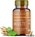 Angel Vitamins山 - Daily Womens Multivitamin - 带有铁,钙,KSM-66 Ashwaganda的成人配方,以及"最佳女性维他命"的蓬勃所有制草药混合剂 - 60 Capsules伯爵