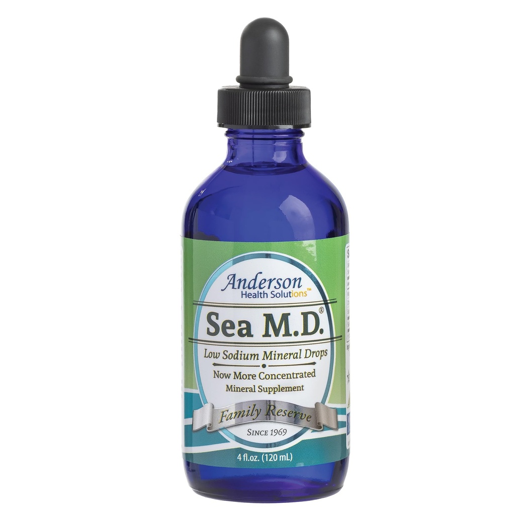 Anderson Sea M. D. 集中追踪矿物落水, 电离电解镁补充剂, 液态镁,易取, 4 fl oz, 60 位服务于玻璃瓶