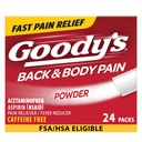 Goody's Back and Body pain Relief Powder, 24 ct (Pack of 1) (英语:Goody's Back and Body Pain Relief Powder, 24 ct (Pack of 1)) (英语:Goody's Back and Body pain Reference Powder, 24 ct (英语:Pack of 1))).