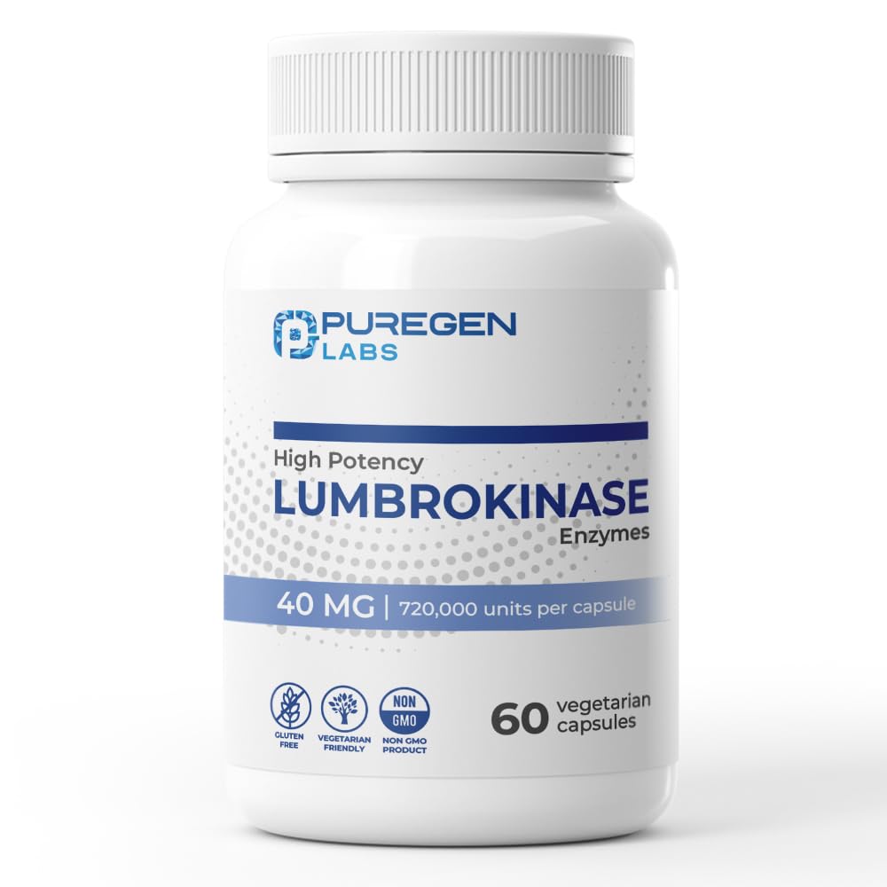 纯基因实验室 Lumbrokinase 40mg / Capsule HighPotency 补充 + 高活性 Lumbrokinase酶 → 无有害添加剂 → Non-GMO → Gluten Free → – 在美国制造 – 60 种蔬菜 Capsules