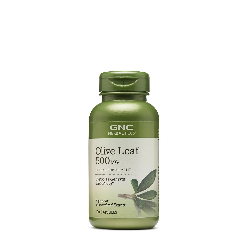 GNC 草药加橄榄叶500mg 补充剂,蔬菜,支持一般健康,100种服务
