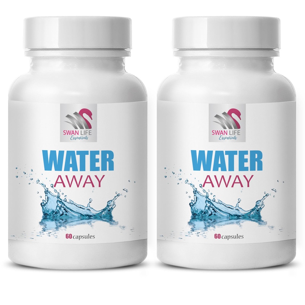 自然支持 - WATER AWAY - 健康,二尿基配方,水支持,自然流体平衡,二尿基胶囊,流体平衡,自然流体混合,水平衡,二尿基2瓶120盖