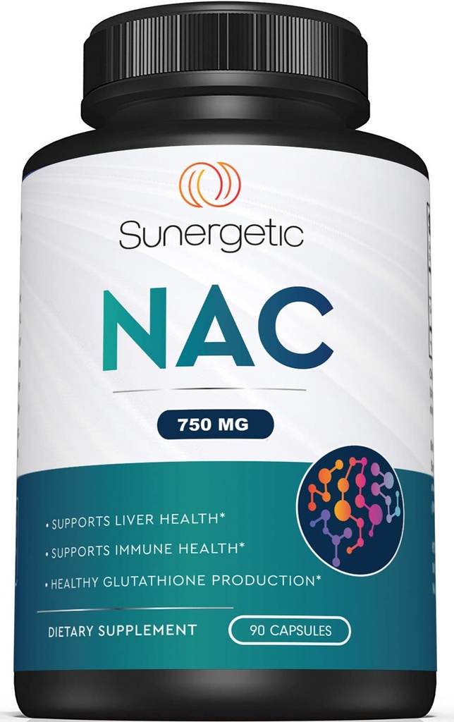 NAC Premium Supplement N-Acetyl Cysteine – 750 mg Per Capsule – 支持活体,Detox Imune,细胞与呼吸卫生 – 90 N 乙酰Cysteine Capsules