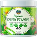 Celery Juice Powder(40人服务) 支持古特健康,Detox Juice cleanse, boost 能量水平和免疫系统,Green Juice Powder, Powdered Greens, Colon & Body Detox Cleanse for Men