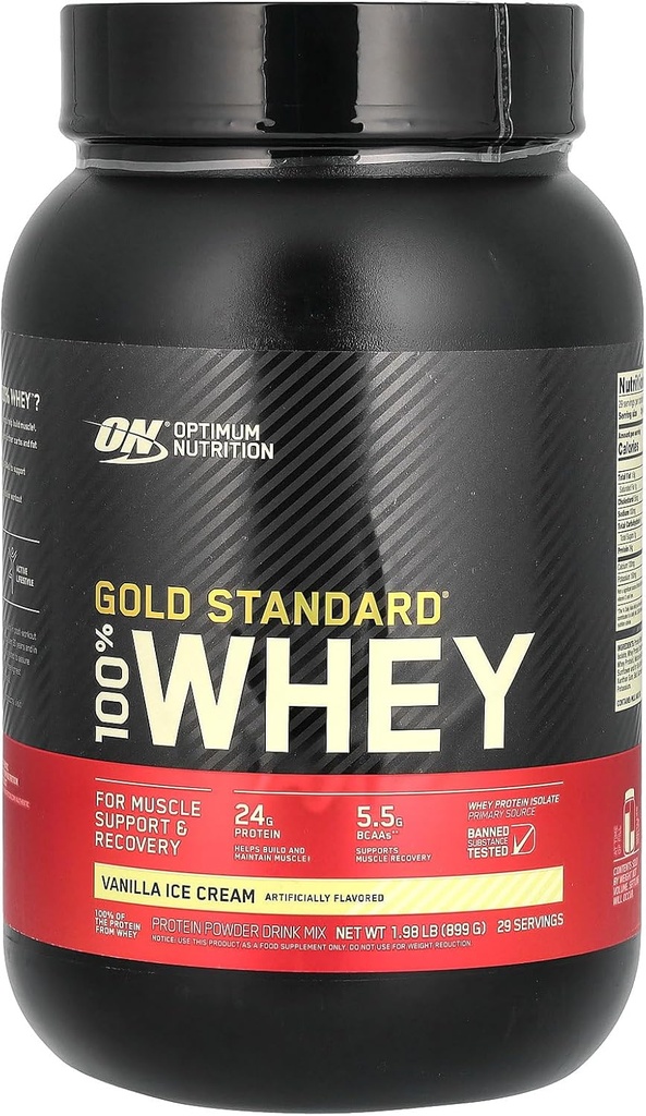 最佳营养金标准Whey Vanilla 冰冻 - 2.07磅