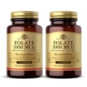 Solgar Folate 1000 mcg - 120 片,2 Pack - 1000 mcg 生物活性Metafolin - Vegan,Gluten Free,乳品自由,Kosher - 240 总服务量