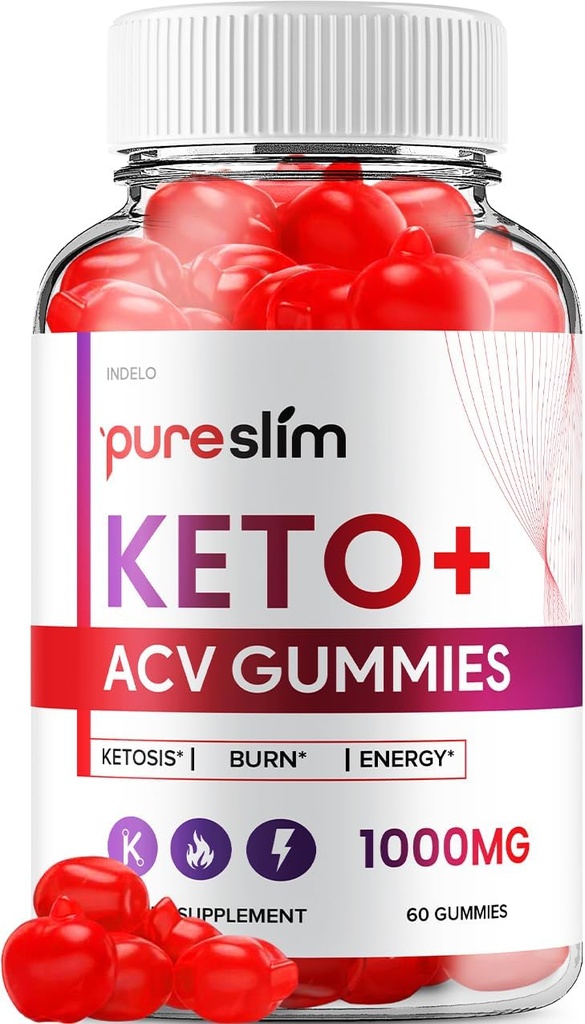 纯Slim Keto ACV Gummys - 高级公式纯Slim Keto Plus ACV Gummys Apple 苹果苹果苹果醋纯ACV Gummys 饮食补充审查 男性女性(60 Gummys)