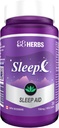 Sleep-X 自然睡眠补编 配有高清氨基酸和标准化草药提取剂的强效草药睡眠援助