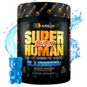 ALPHA LION 超人烧伤 — 1 代谢法助推器 PreWorkout 和 热致性合肥烧伤器 男性 — — Appetite 抑制剂和体重损失补充剂(21架服务机,蓝色Gummy Bear Flavor)