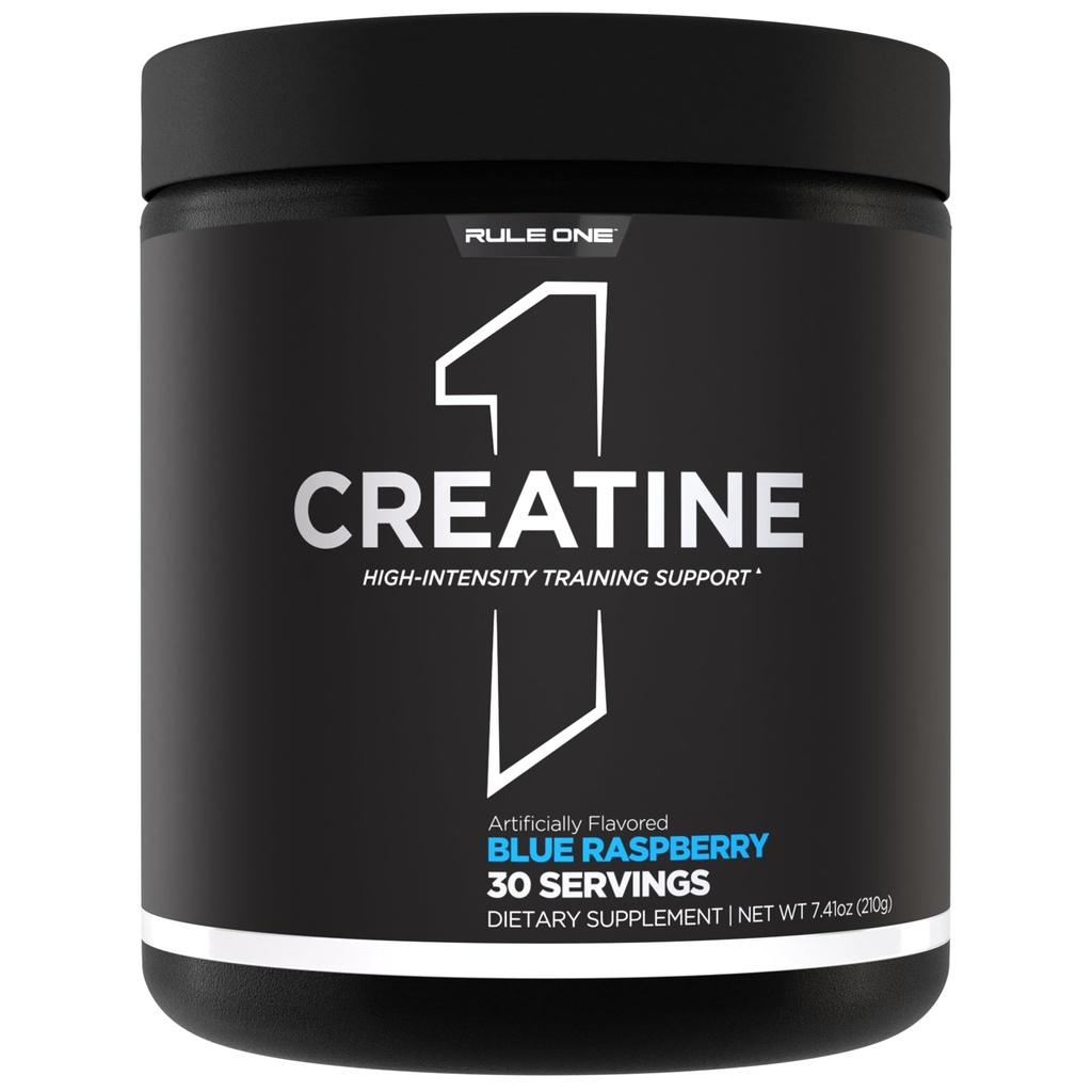 规则1 Creatine Powder – 纯微量化Creatine Monohydrate用于高强度运动和精益体质支持,Flawared and Unflavored (30名服务员,蓝莓)