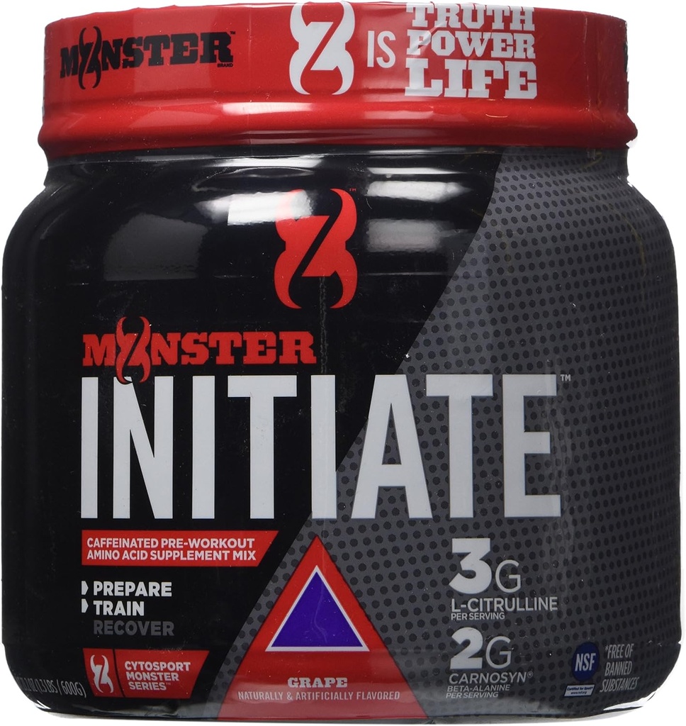 Cytosport 怪兽启动营养饮料,预研粉,葡萄火焰,600格拉姆(30架)