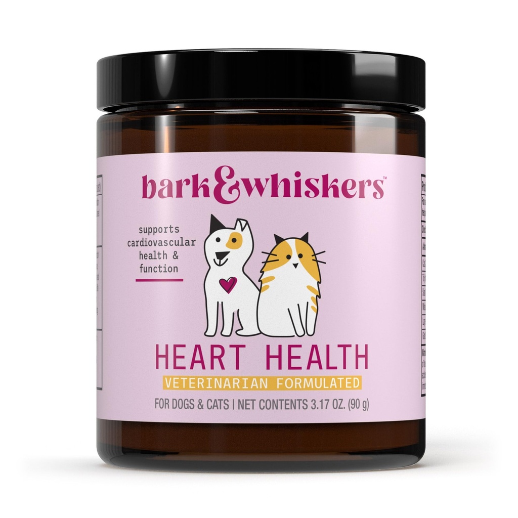 Bark & Whiskers Heart Health for Dogs & Cats, 3.17 oz. (90g), 90 Scoops, Cheddar Cheese Flavor, 支持心血管健康和功能,兽医公式化,非GMO, Mercola博士