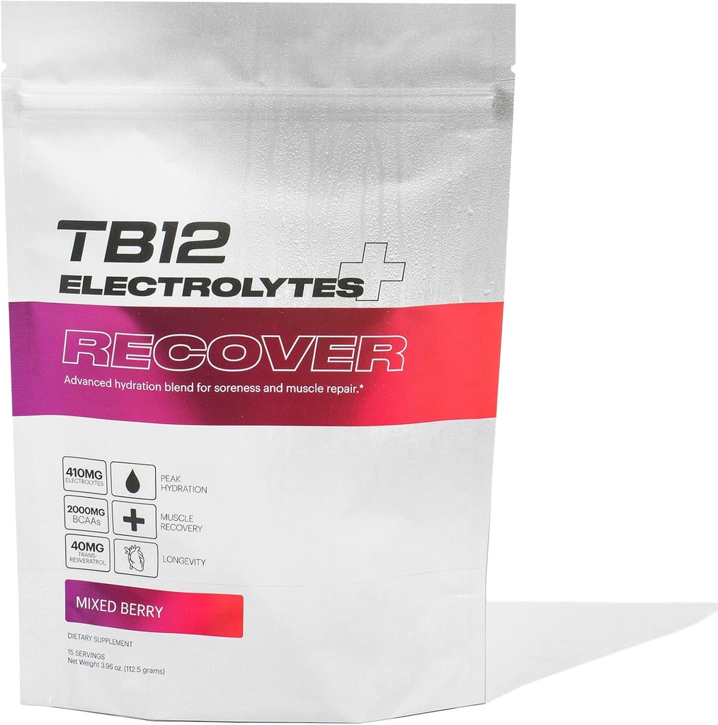 TB12 电解质+还原 - 工作后电解质粉具有功能恢复成分 QQ Tart Cherry, L-Glutamine, BCAA QQ Muscle Recovering & Soreness Relief QQ 无糖,非GMO