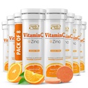 SIGNIFY NATURE 维生素 C 1000mg Effervescent 片 - 带有锌补充剂的易燃性免疫支持 VIT C - 无糖和维冈公式 - 溶解维生素 C 片 - 水溶性菲齐·埃利克斯尔 - 80CT