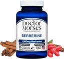 Morse医生的Berberine Supplement 1500mg, Berberine HCI 配有锡兰桂,超强公式,在美国生产,配有FDA注册的NSF认证设施,90 Capsules