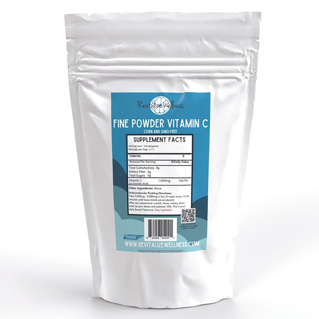 精粉维生素C作为Ascorbic Acid → 纯,糖和无转基因物质 → 1000 mg 维生素C 每服 → 5 lb Bag