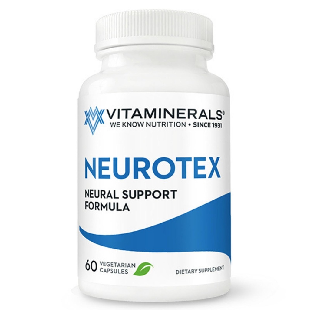 Vitaminerals 119 NeurotexTM 神经系统支持和应激缓解 冷静心态 积极情绪 60个植物卡普尔