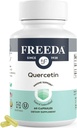 FREEDA Quercetin 500mg - 纯Quercetin 对组织胺和免疫支持、心脏健康和抗氧化剂福利的补充 - Gluten Free, Vegan 对成人Kosher认证的健康补充(60 Capsules)