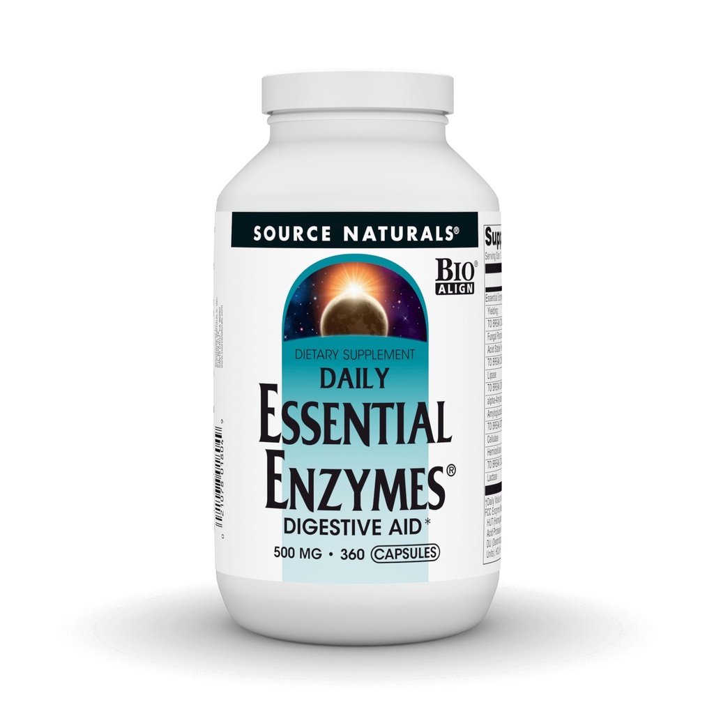 资料来源:Naturals Encymes 500mg, Bio-Accessed Multi Encyme Supplement for Herbal Defense for Digestion, Gas, Casipation & Bloating Relief - 消化援助* - 360 Capsules, 360 services