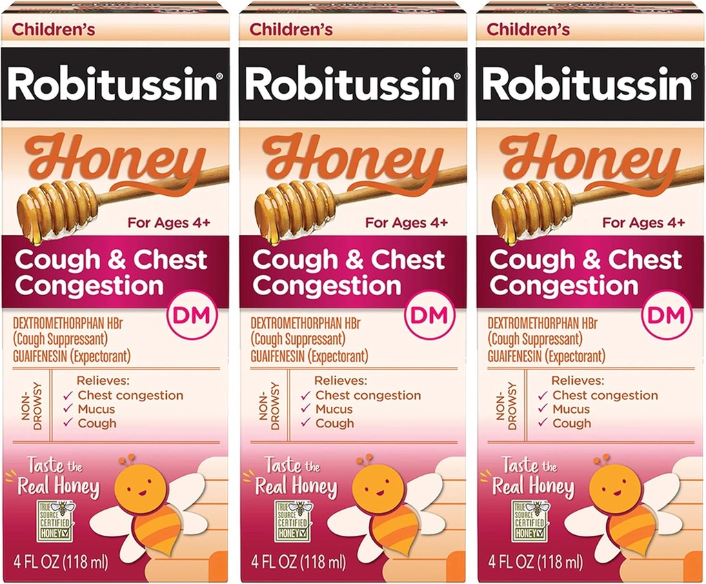 Robitussin 儿童蜂蜜咳嗽和胸塞