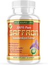 红花抽取剂补充剂 - 88.25 mg Capsules,标准化为3.3% Safranal抽取剂 Plus纯红花粉,60 最大强食草药 - Premium Appetite and Eye 补充剂