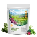Hudetex Greens Powder Superfood for Immune Support 配有12 oz, Greens Powder Smoothie Mix with Chlorella, Barley Grass, Kale & Beetroot Smoothie Booster, 氯菲尔提供绿色.