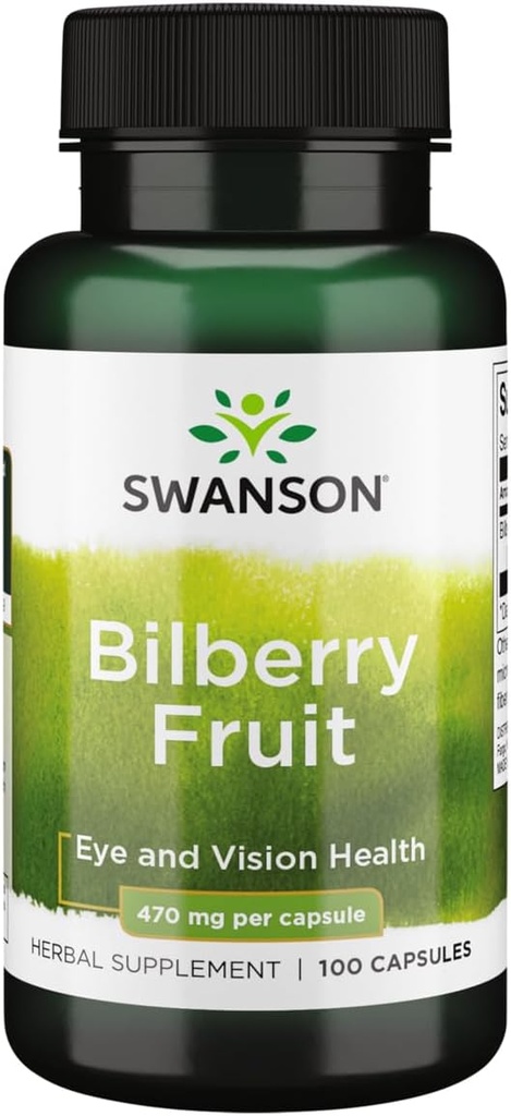 Swanson Bilberry 水果 470 毫克 100 卡普尔