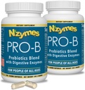Nzymes 亲B型增生剂和消化酶,促进消化平衡、更好的消化、消化和便秘(180个总卡片)——美国制造