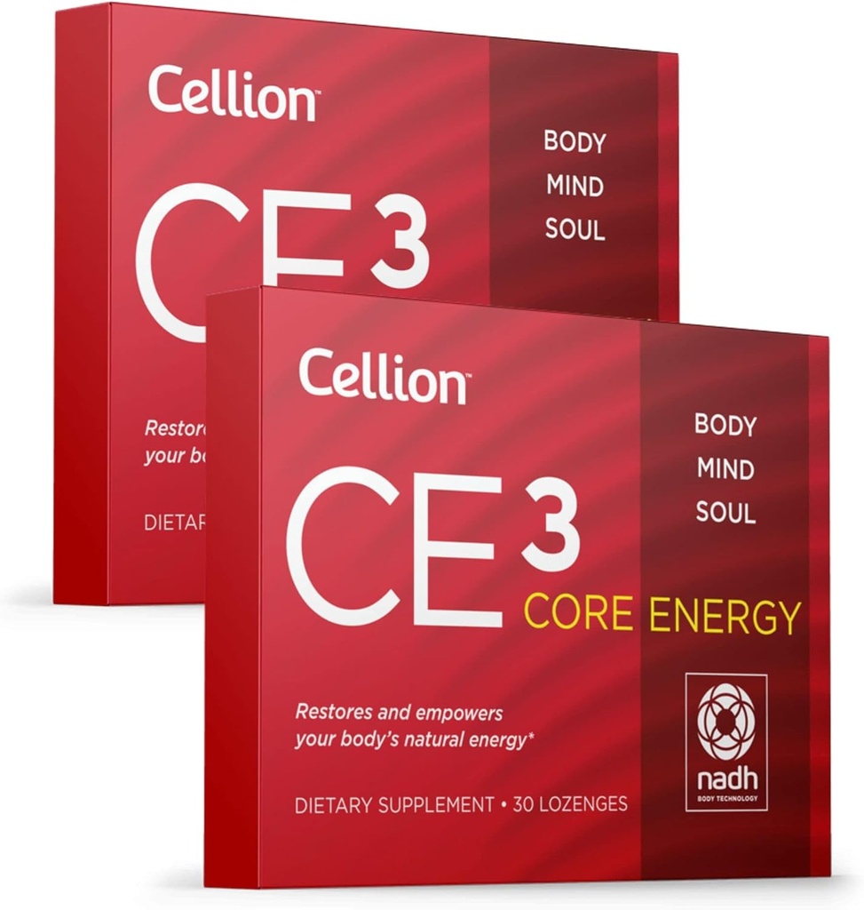 Cellion CE3 核心能源 NADH 补充剂 比其他补充剂更有效 最佳能源生产 代谢 抗衰老 细胞ATP开发 性能 QQ Vegan 30 Count 2 Pack