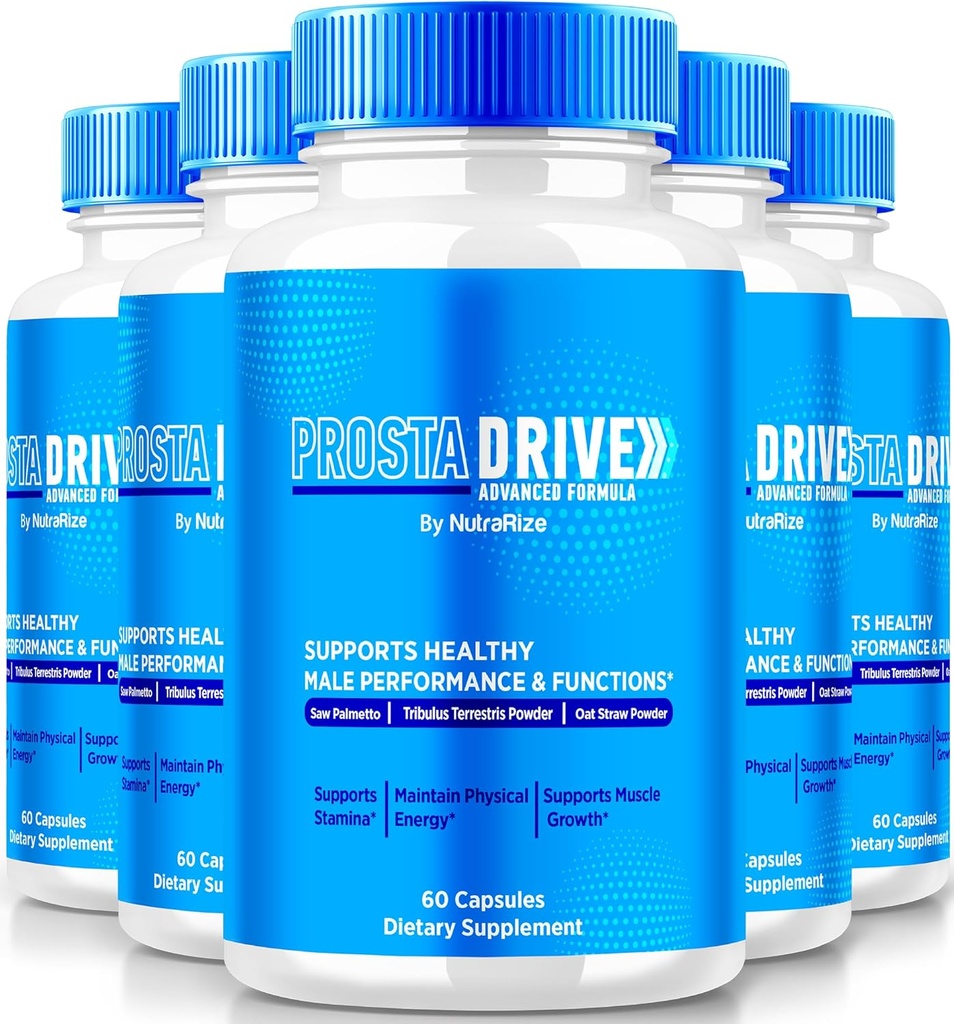 (5 Pack) ProstaDrive Capsules - Prosta Drive Drive Pills 官方Prosta Drive 补充Prostate Heath, 所有支持控制, 能量和整体福祉的自然公式, Prosta-Drive Pills Review (300 Capsules)