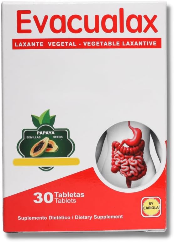 Senna Laxative 片剂 - Senna Leaf, Prune & Papaya种子的天然蔬菜 Laxative - 草药工具软化剂用于缓解便秘,消化支持,产后和旅行 - 30片