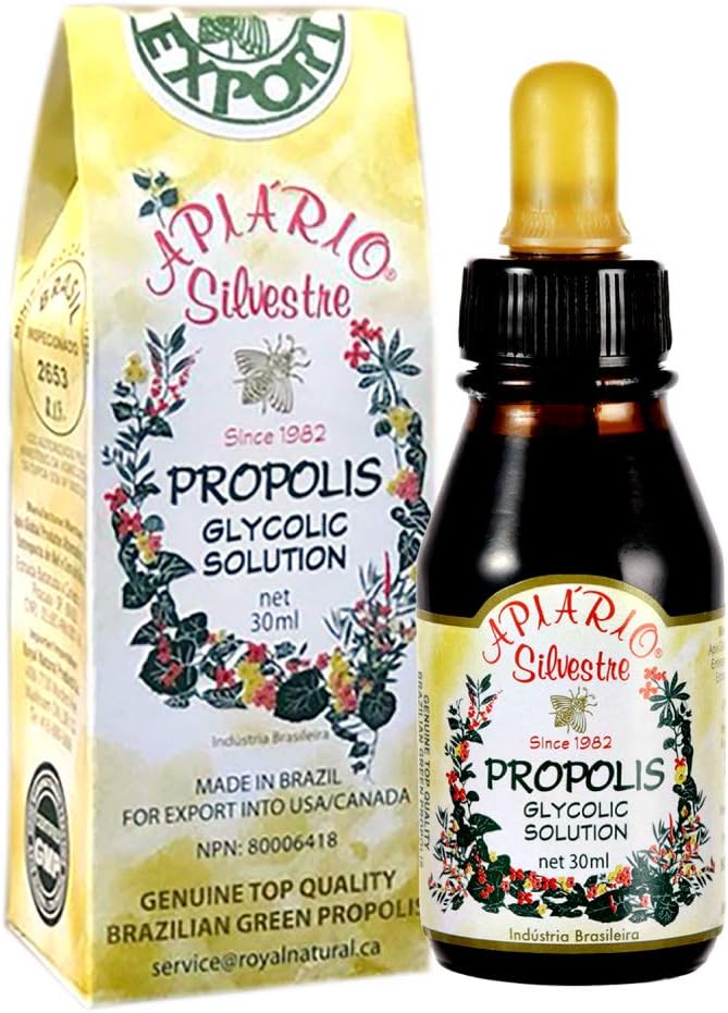 巴西Green Propolis Glycolic 提取 - Immune Booster/Sore Throat/Oral Care/抗氧化剂/Cardio Health - 从巴西圣保罗进口 - 1瓶