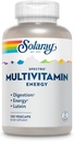 SOLARAY Spectro Energy Multivitamin for Men - 细胞能量,消化,眼健康和免疫支持 - w/维生素A,维生素B 复合体,CoQ10,铁,酶,Lutein - 30 Servi,120 Veg Caps