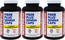 Yerba Prima Fiber Plus Senna Capsules, 180 Counter (Pack of 3) - 118 为晚间慈悲救济服务,美国制造,非GMO,用于恢复正常状态的短期用途