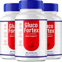 Gluco Fortex Capsules, GlucoFortex 辅助药丸 - 最大强度, Gluco Fortex 健康与健康 所有自然公式, GlucoFortex 健康卡普尔审查(3 Pack)