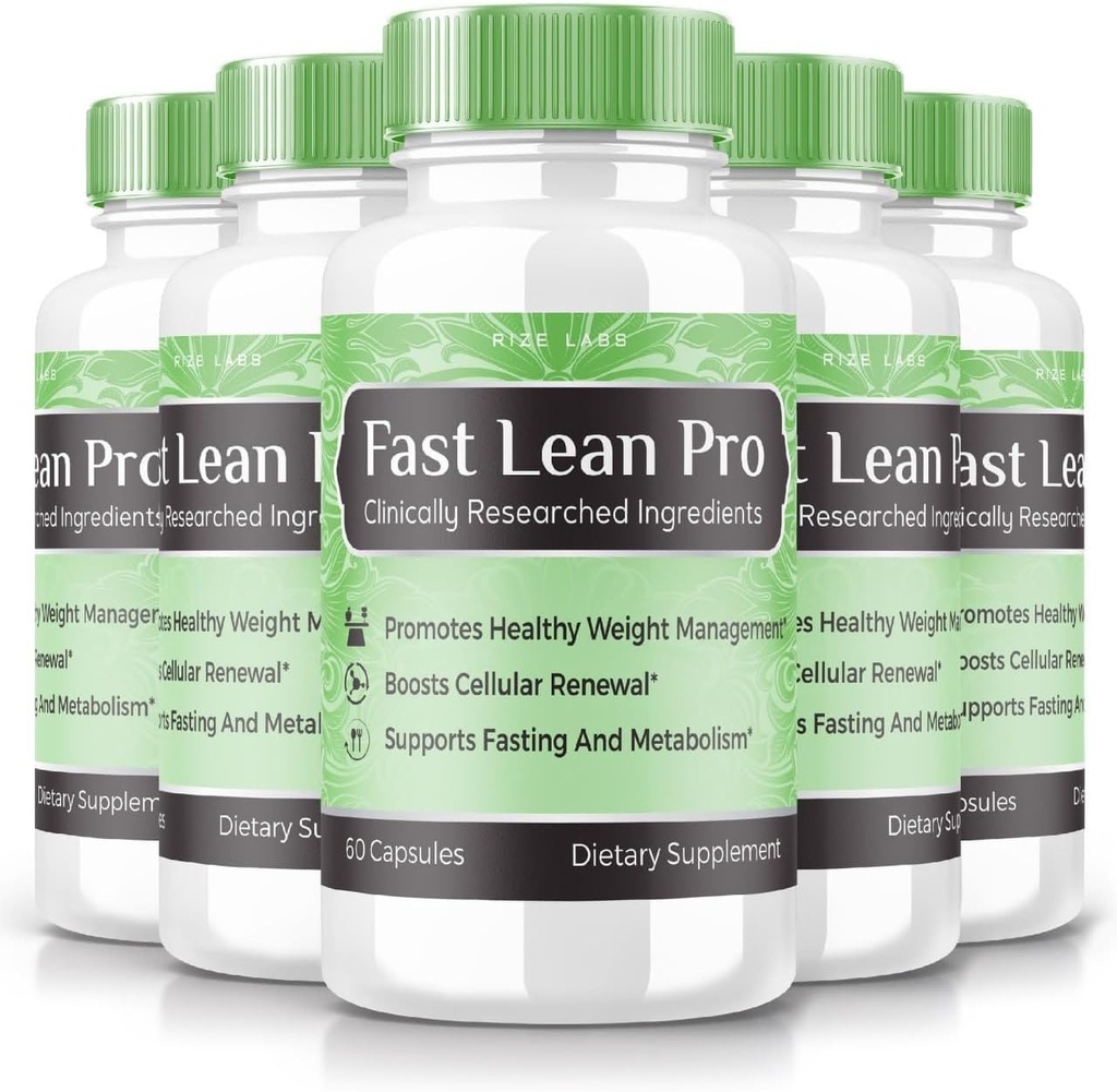 rize 实验室 - Fast Lean Pro Editary Supplement, 超强性高级配方,非转基因生物,促进健康体重管理(300个配方)(官方包装5)