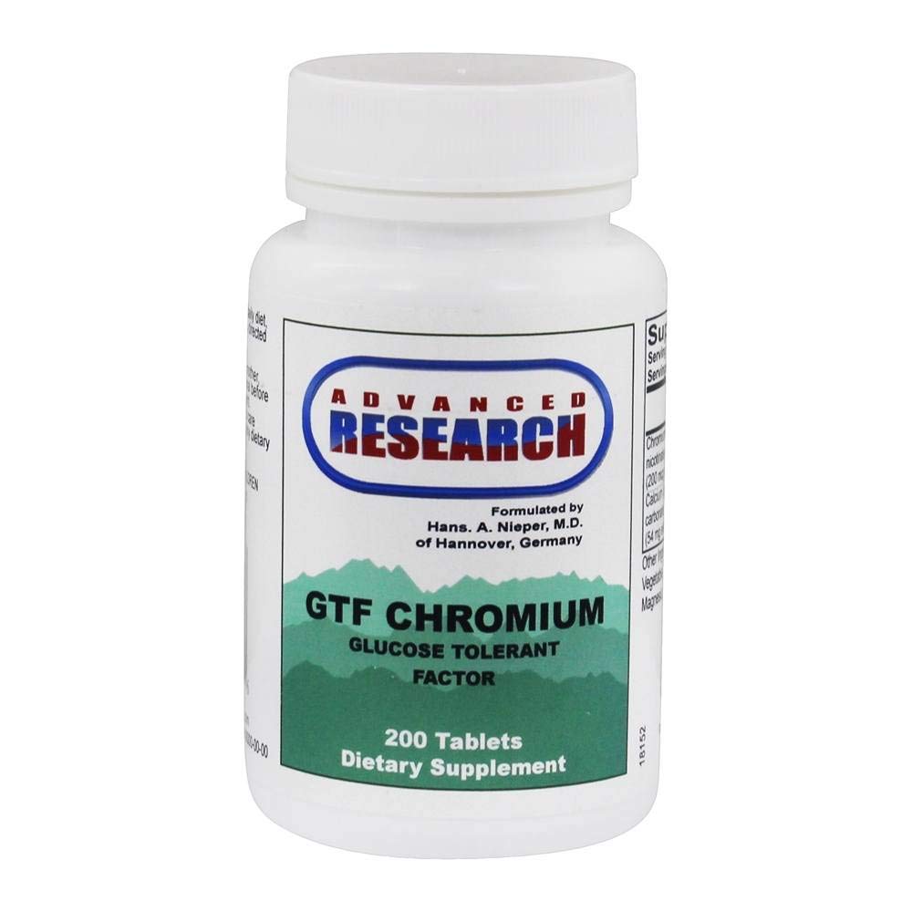 高级研究/营养载体 Gtf Chromium - 葡萄糖推力因子 200 Tabs