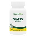 NaturesPlus Niacin - 100 mg, 90 Vegetarian Tablets - High Potency Vitamin B3 Supplement - Gluten-Free - 90 Servings