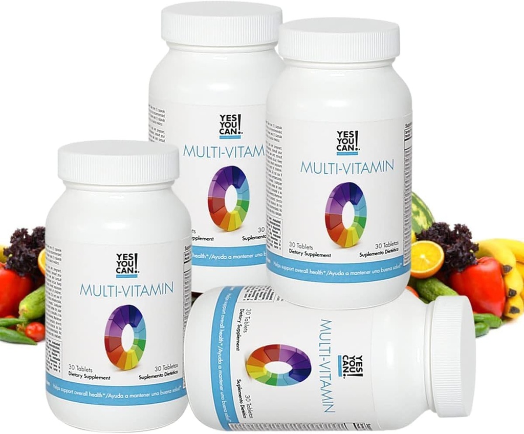 对,你可以! Daily multivitamins for Men and Women - 帮助帮助整体健康和福祉,含有抗氧化剂,富含维生素A,B,C & E - 每日维生素 - 30片 - 4包