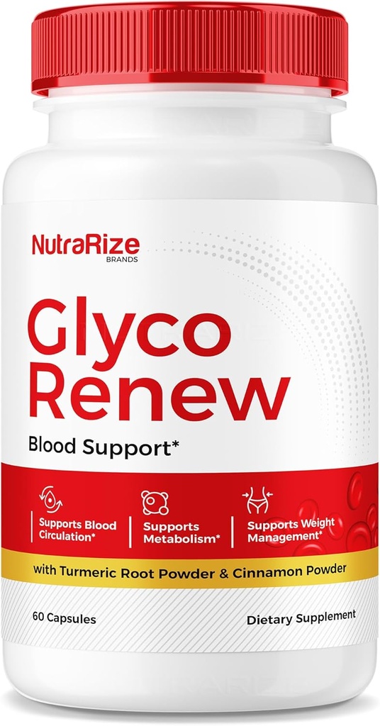 NutraRize Glyco 更新药丸,所有天然血液支持公式,维持稳定水平的最大力量补充,你走向健康生活方式的旅程,评论(60 Capsules)