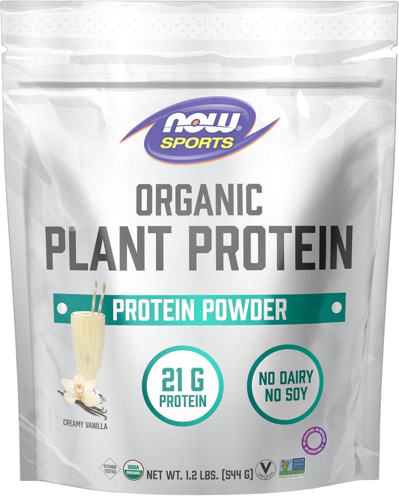 Now Sports Organic Plant protein, Vanilla Flavor, Vegan Powder, 1 lb. (原始内容存档于2018-07-09).