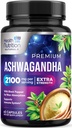 Ashwagandha 补编 - 2100mg Ashwagandha Capsule for Men & Men, Natural Antioxidant Support, Ashwa 根部提取, 外力冷静支持与黑辣椒, Vegan & Gluten Free - 60 Capsules