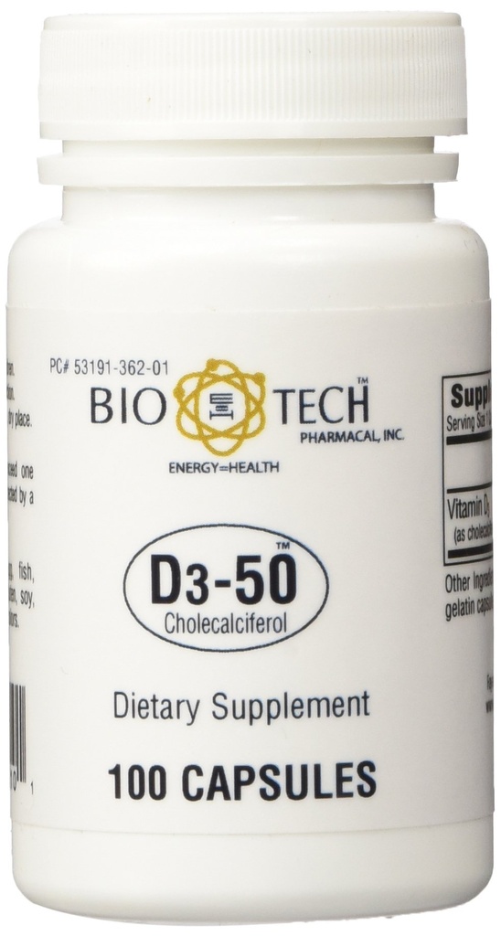 生物技术药店-D3-50(50 000 IU)-100 Caps(FFP)